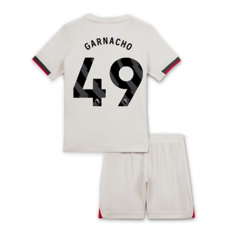Chelsea Alejandro Garnacho #49 Maglia Gara Trasferta Repliche 2025-26 Bambino Maniche Corte